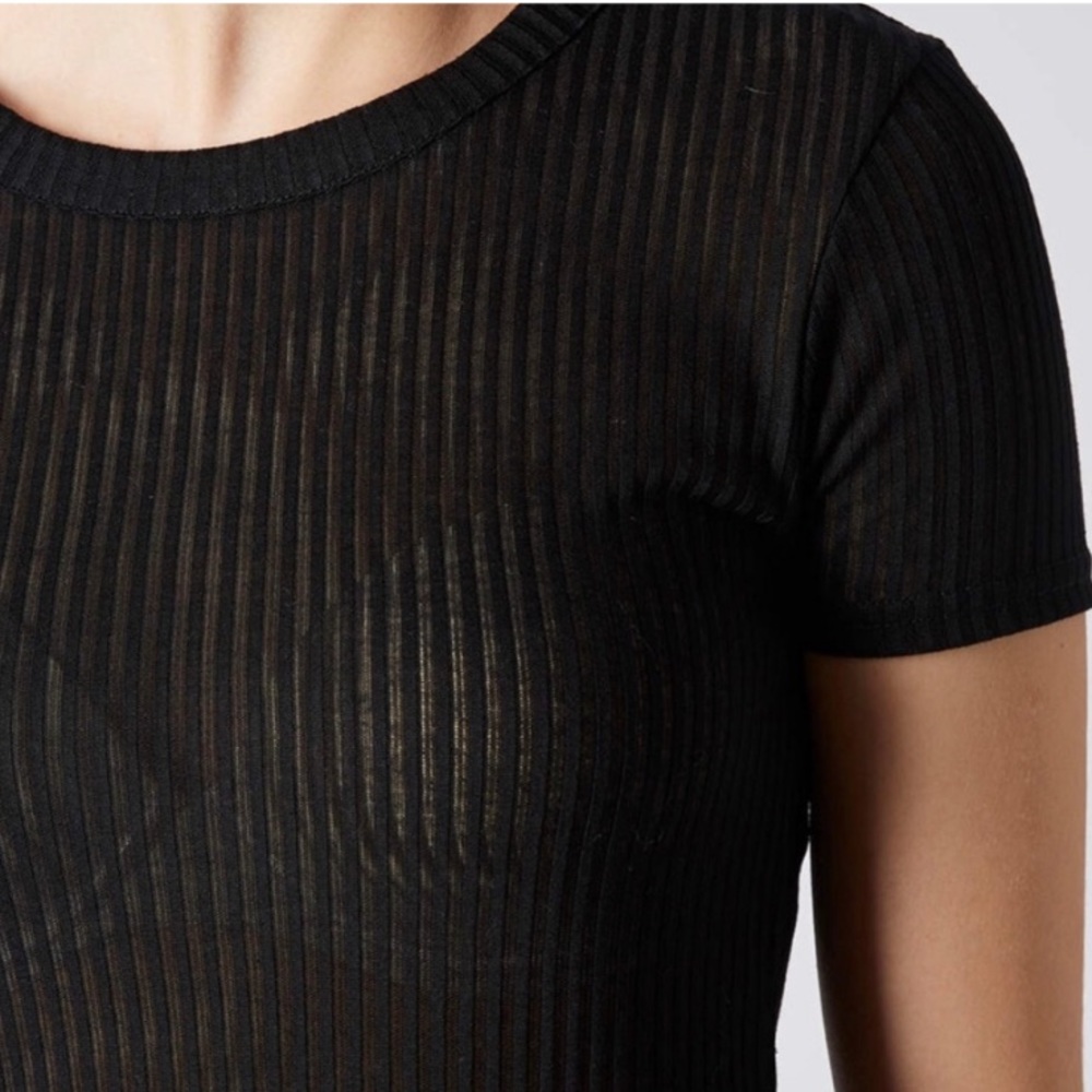 TOPSHOP RIBBED CROP TOP